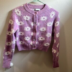 Zara floral crop cardigan size small